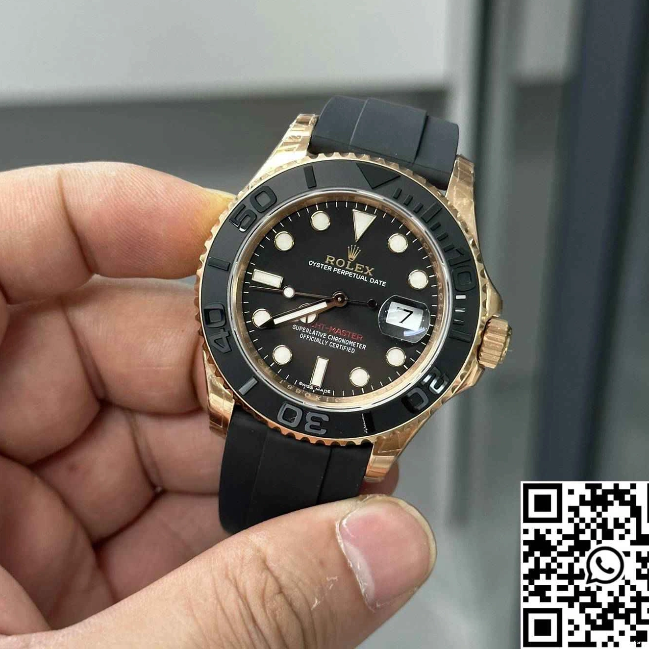 Dial VS Factory Rolex Master M126655-0002 Rose Black Yacht Gold 0708